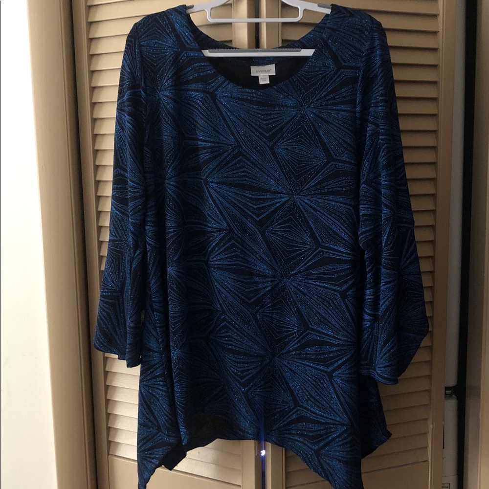 Blue Geometric Women's Top